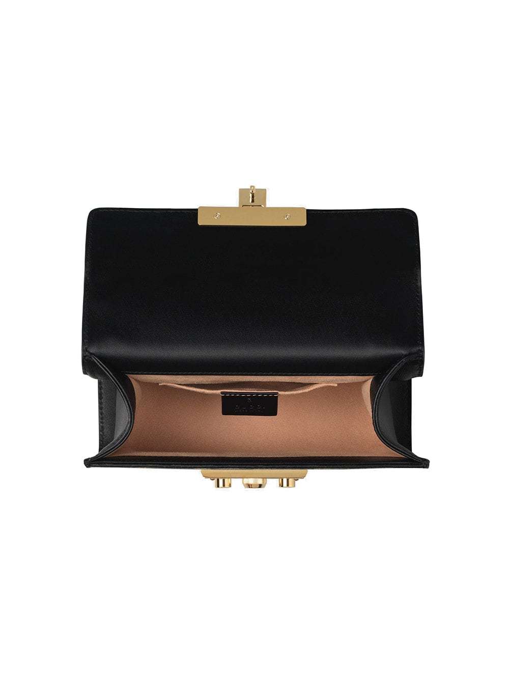 Gucci Gold Gg Bees Padlock Small Shoulder Bag In Brown