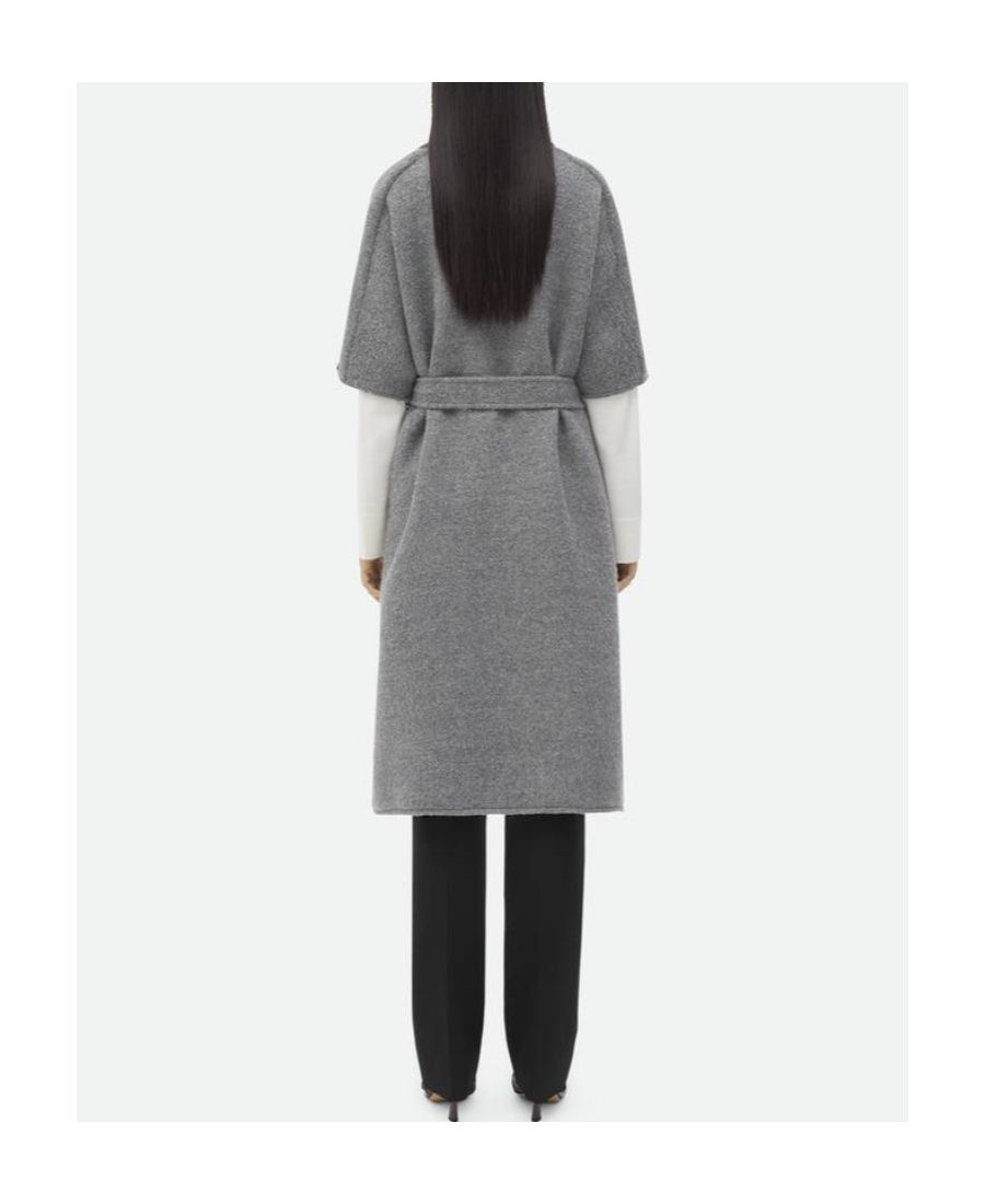 Bottega Veneta Wool Cashmere Single-breasted Coat In Gray