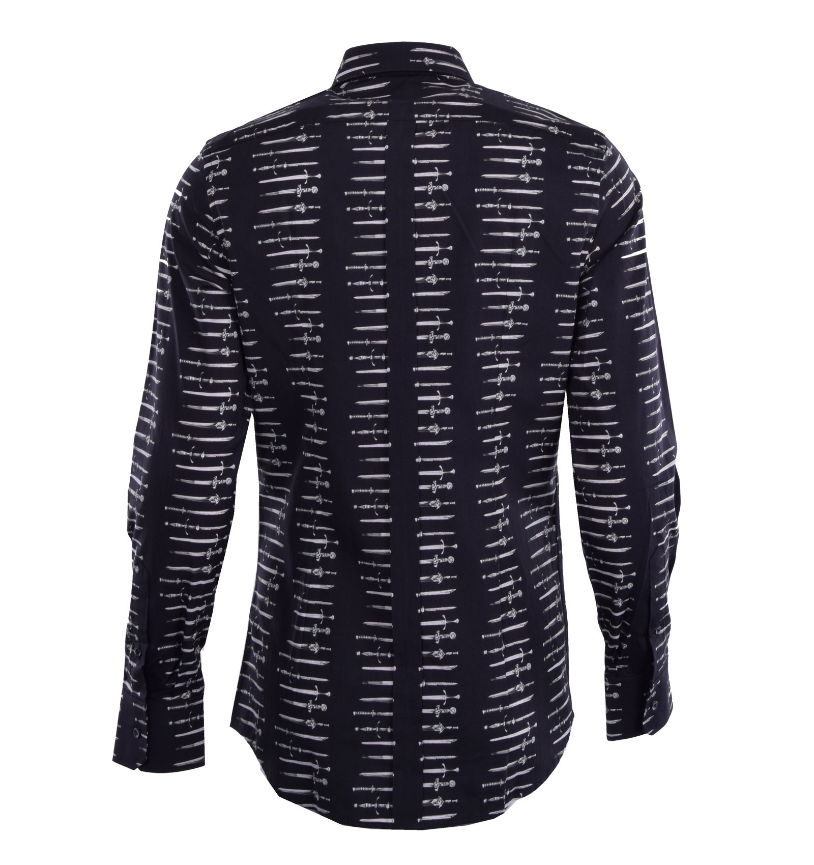 Dolce & Gabbana Man Shirt Black Size 16 Cotton In Black