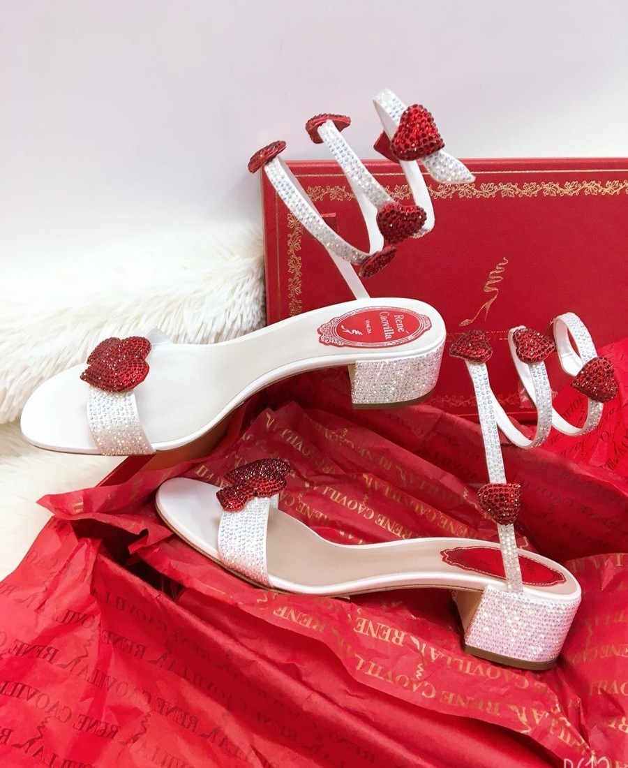René Caovilla Love Straps Sandals In Red
