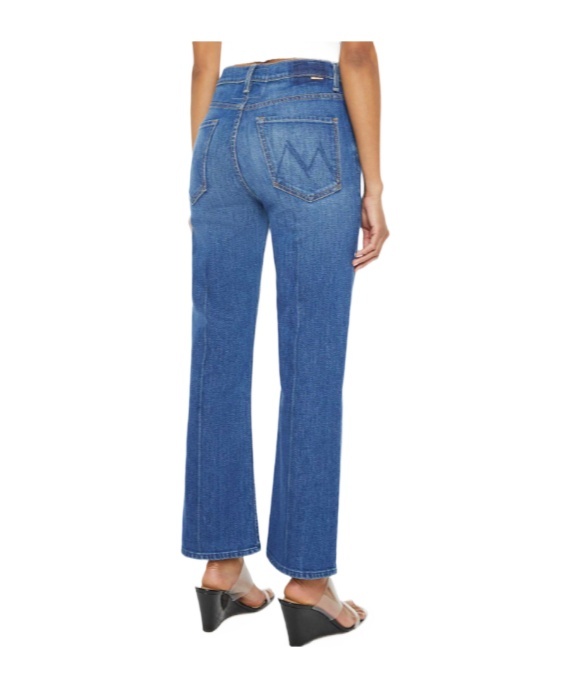 Mother The Hustler Roller Ankle Wide Leg Jeans In Blue