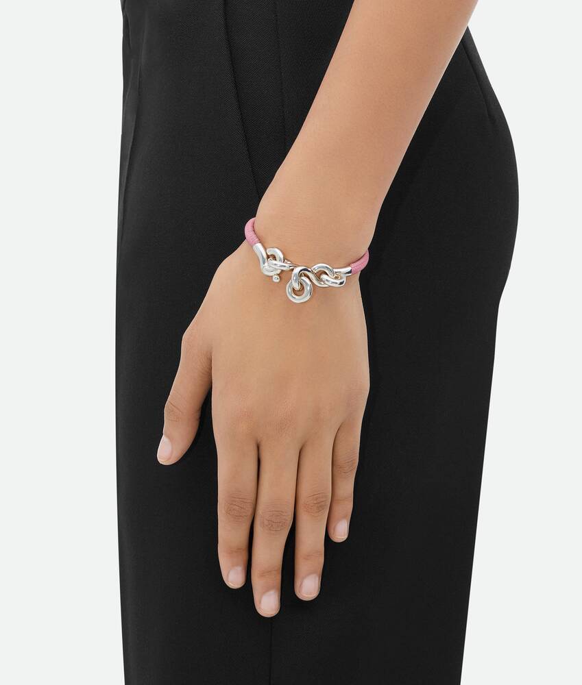 Bottega Veneta Loop Bracelet In Pink