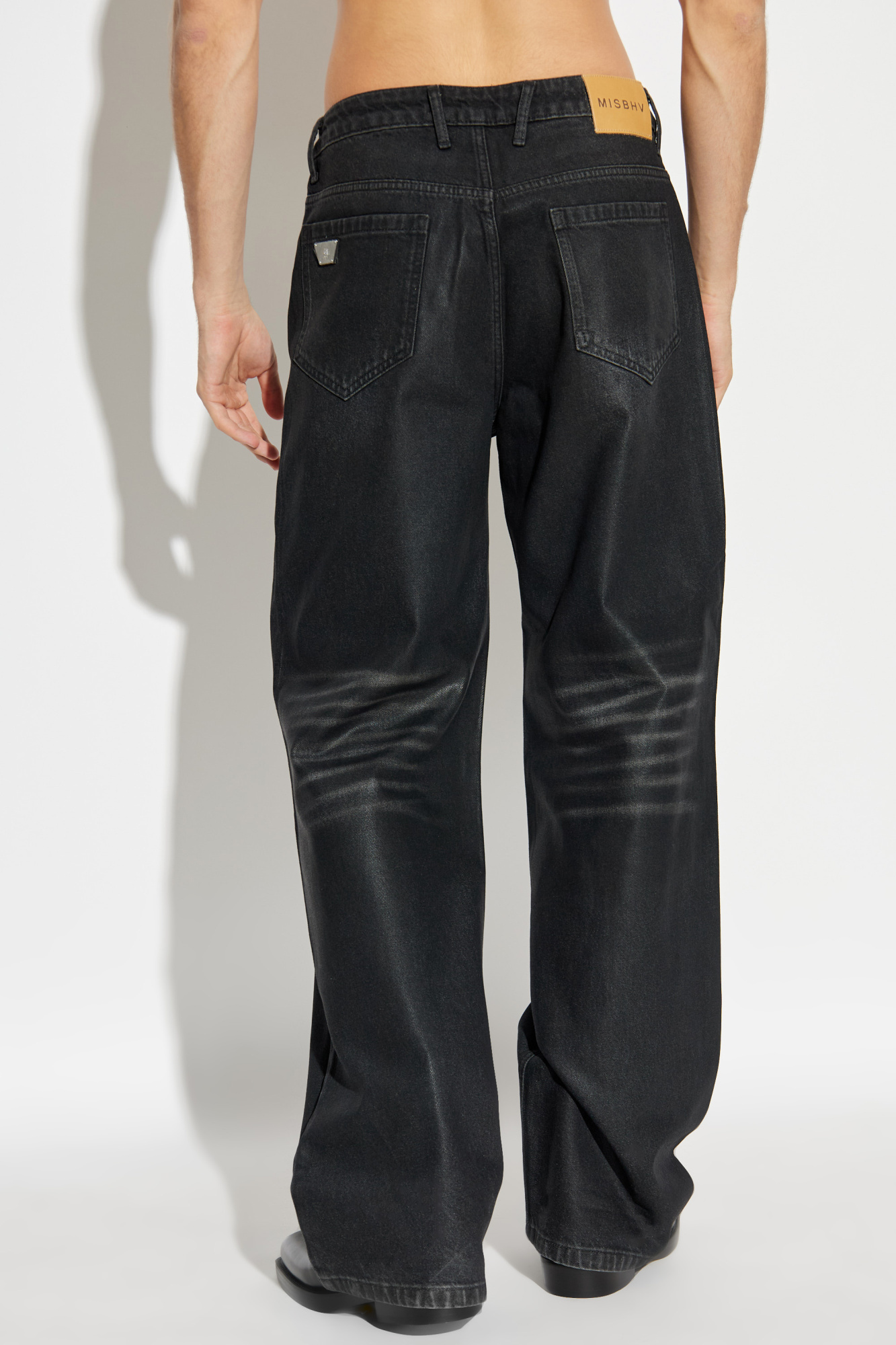 Misbhv Austin Coated Jeans In Black