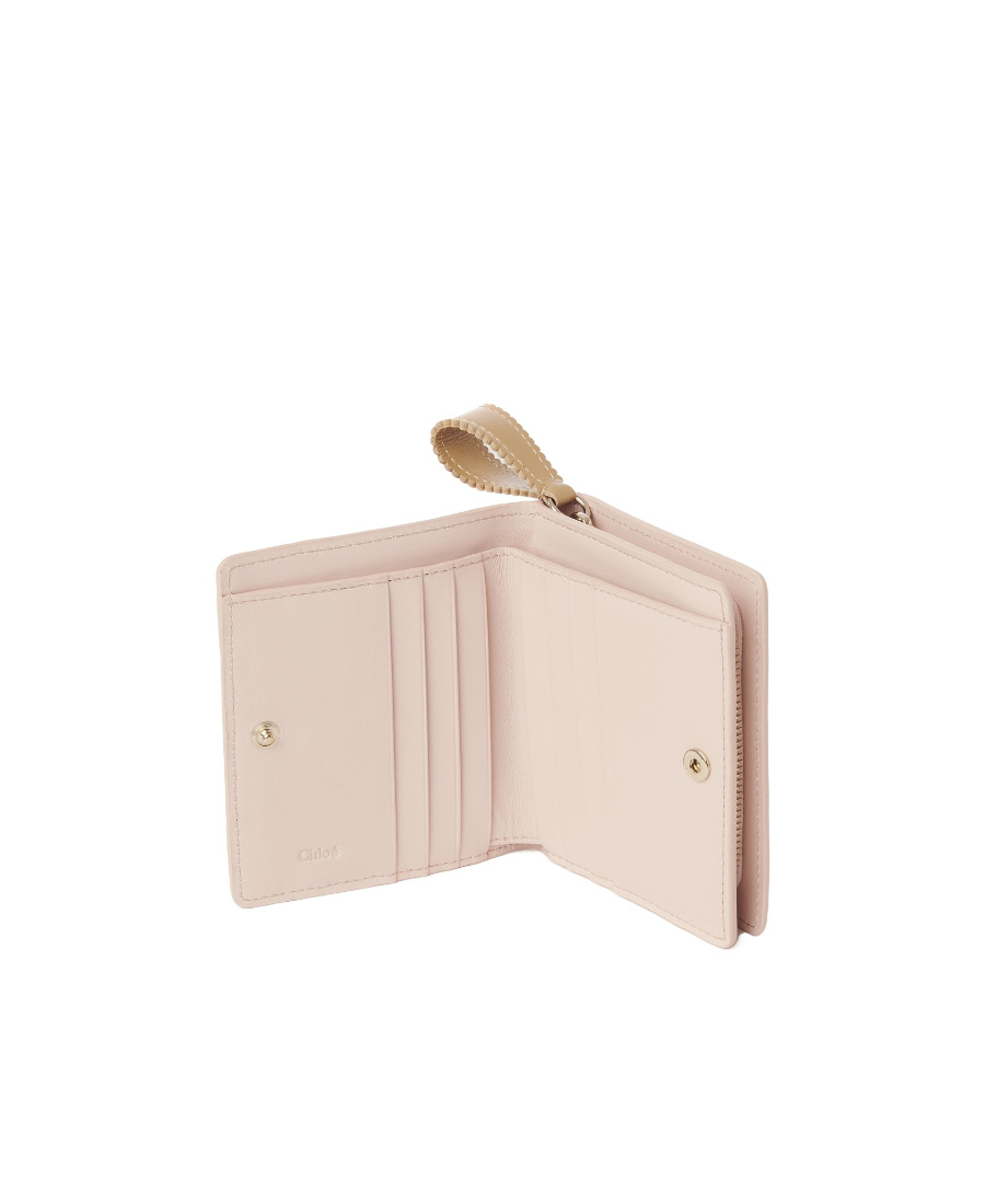 Chloé Multi-color Logo Wallet In Nude
