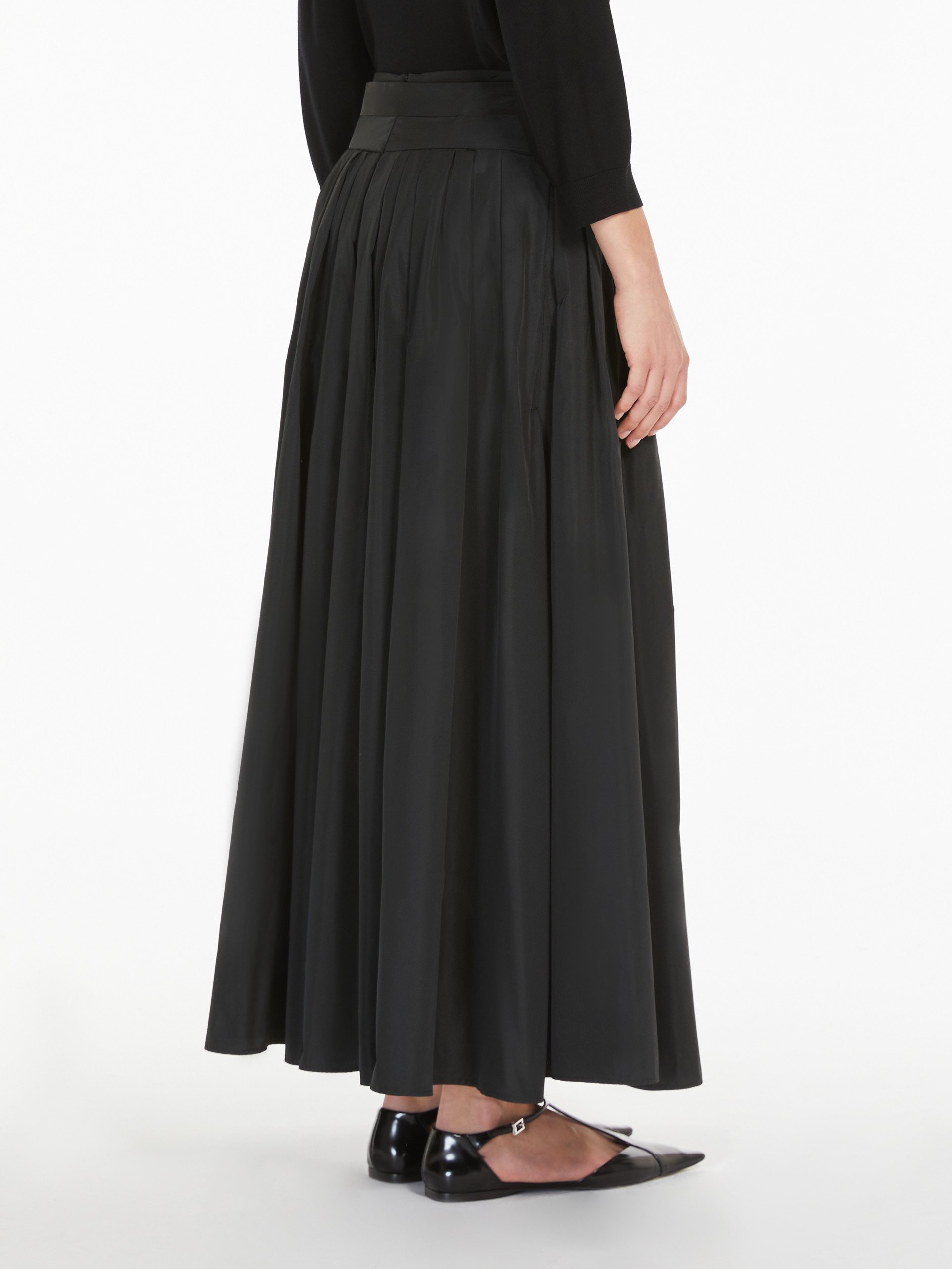Max Mara 's Gea High Waist Pleated Skirt In Black