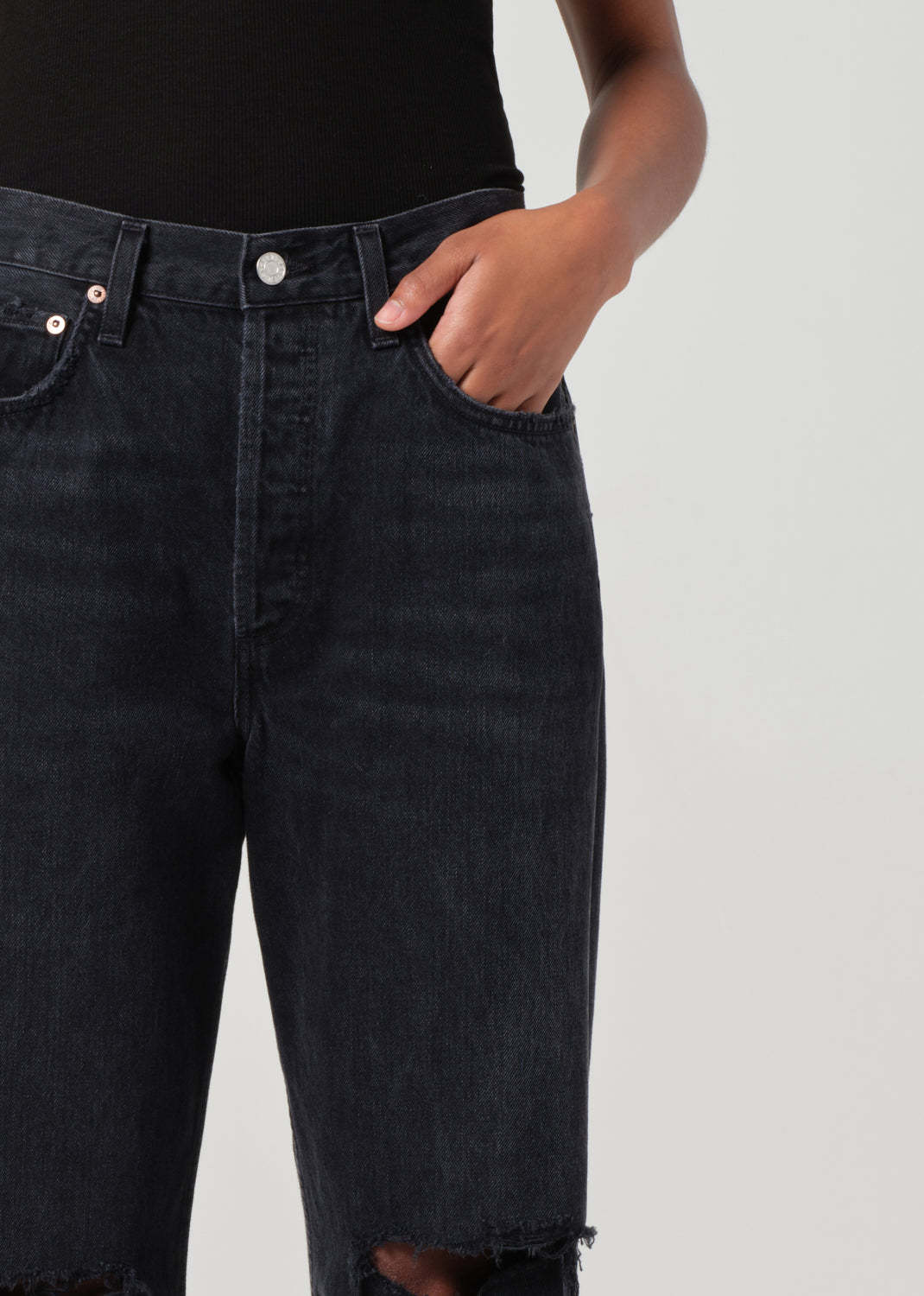 Agolde Kelly Jeans In Black