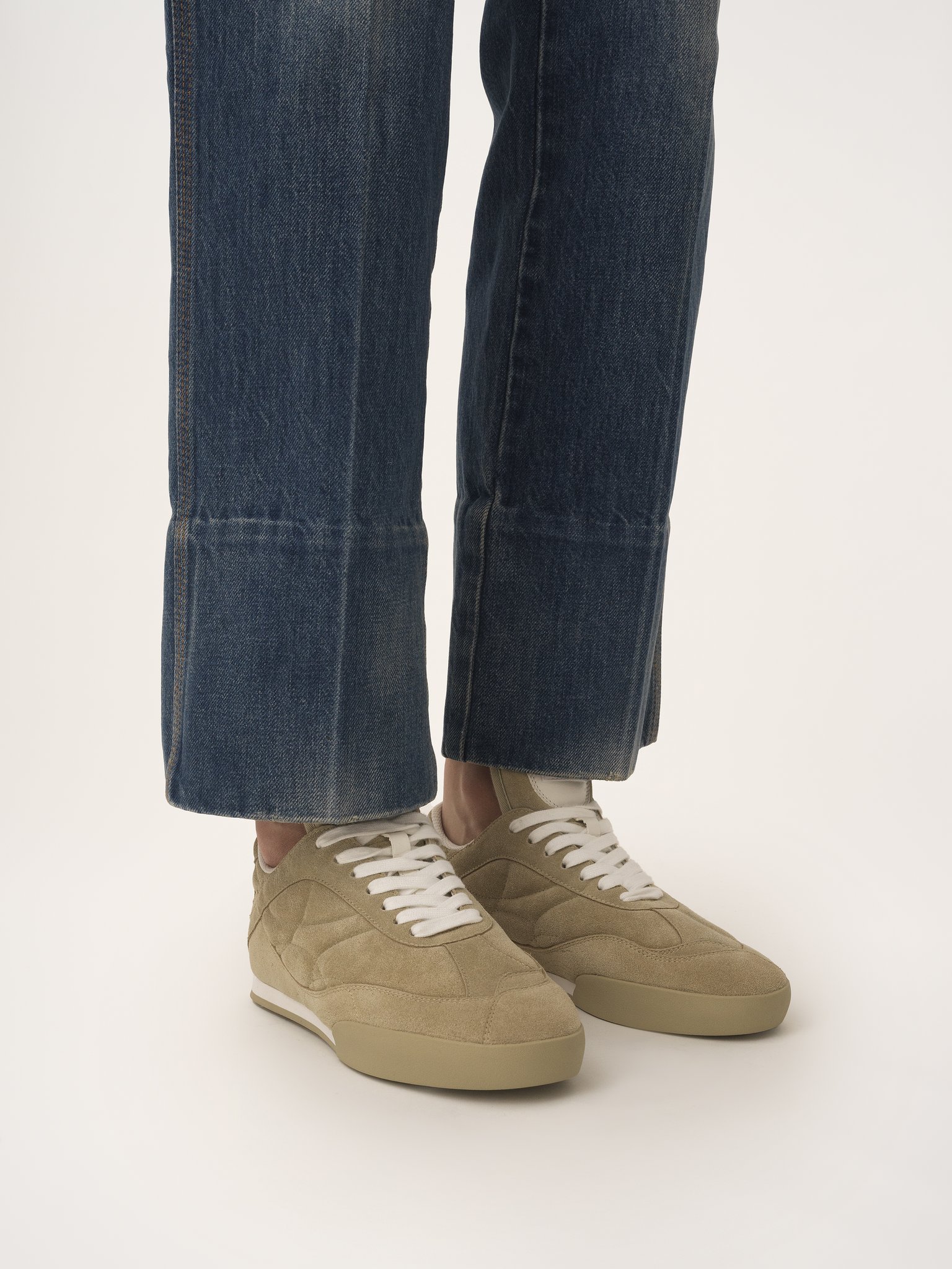 Chloé Quilted Low-top Lace-up Rubber Shoes