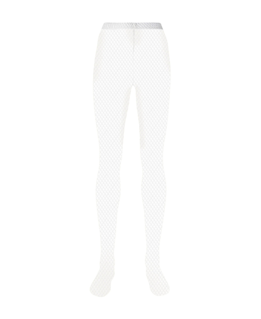 Shop Comme Des Garçons Mesh-panelling Leggings In White