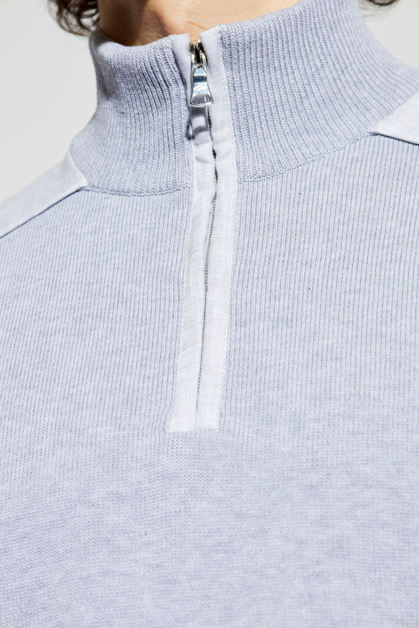Shop Paul & Shark Panel-detail Jumper In Blue