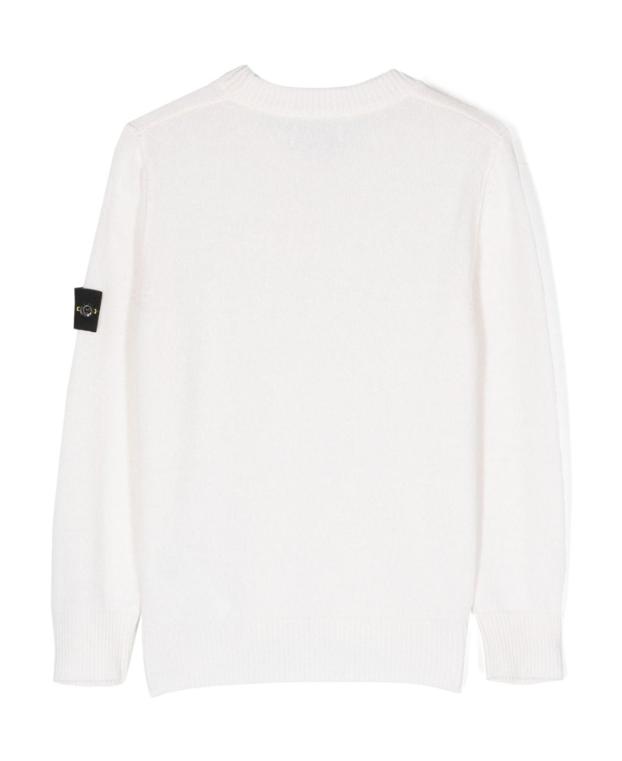 Stone Island Compass-badge Crew-neck Jumper In Nude