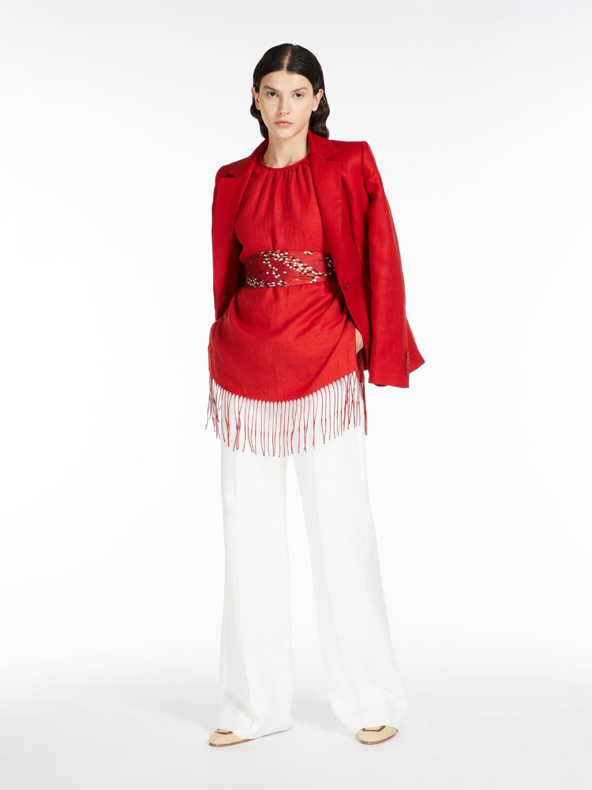 Max Mara Logo Blazer In Red