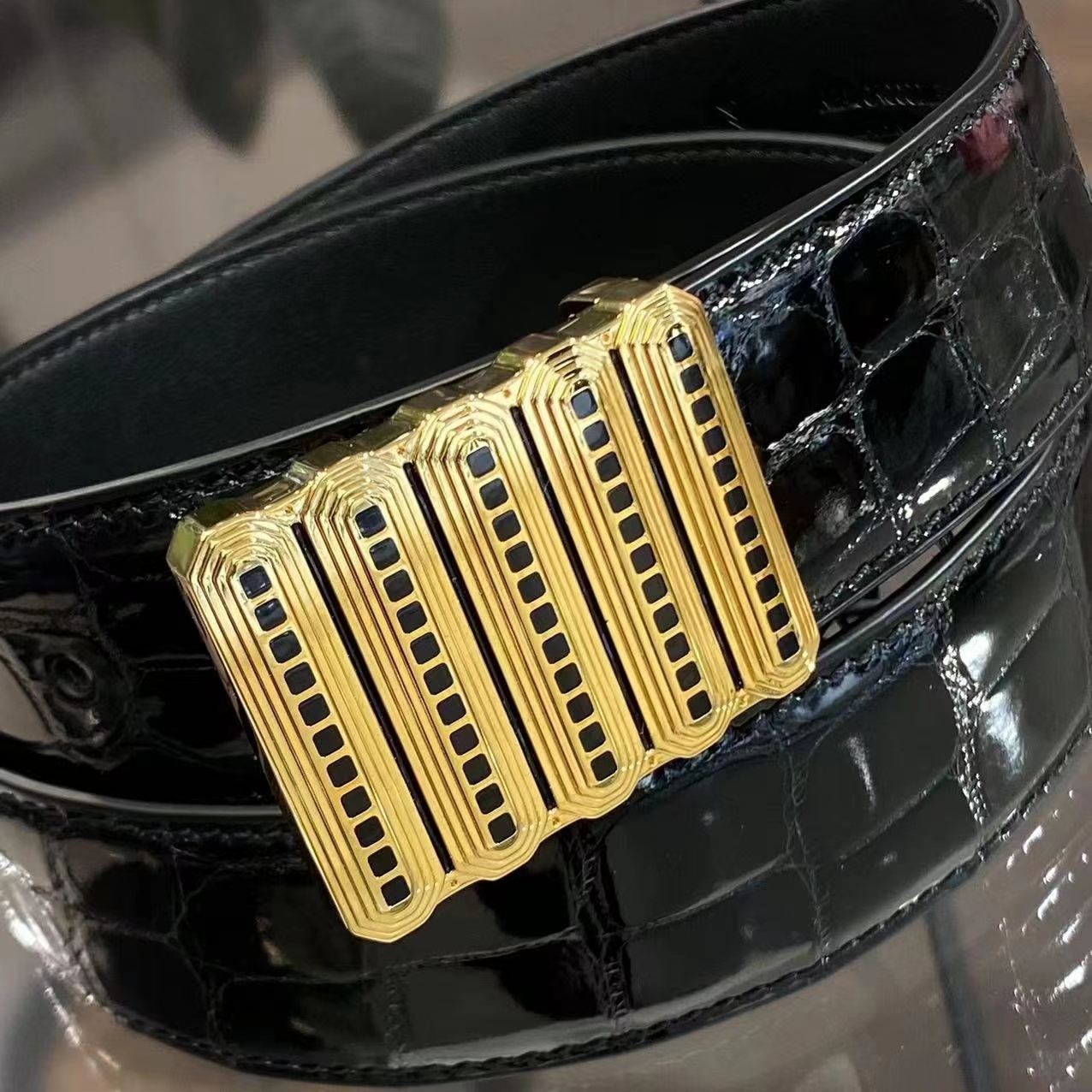 Stefano Ricci Logo Belt In Black