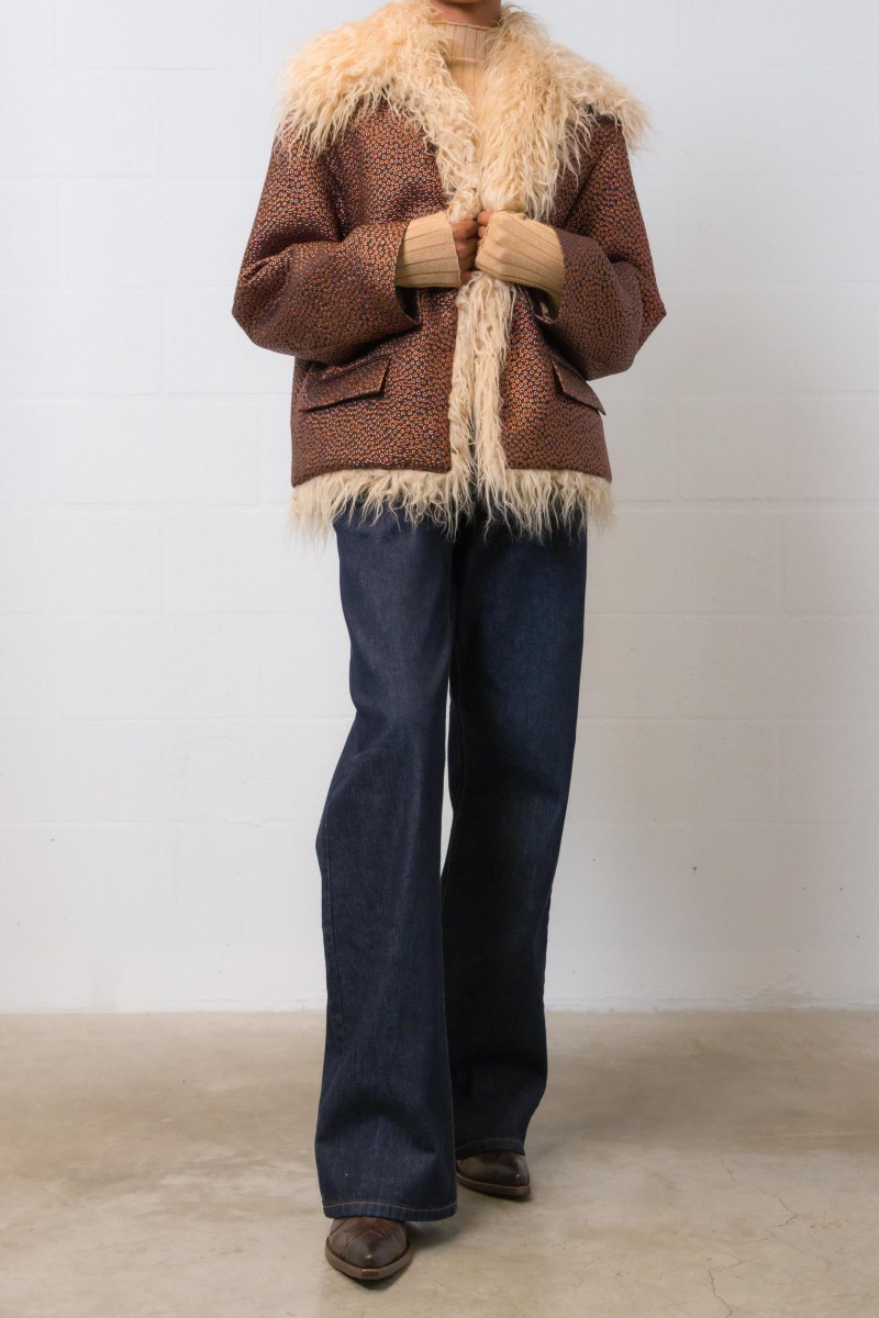 Dries Van Noten Long-sleeved Cotton Clothes In Brown