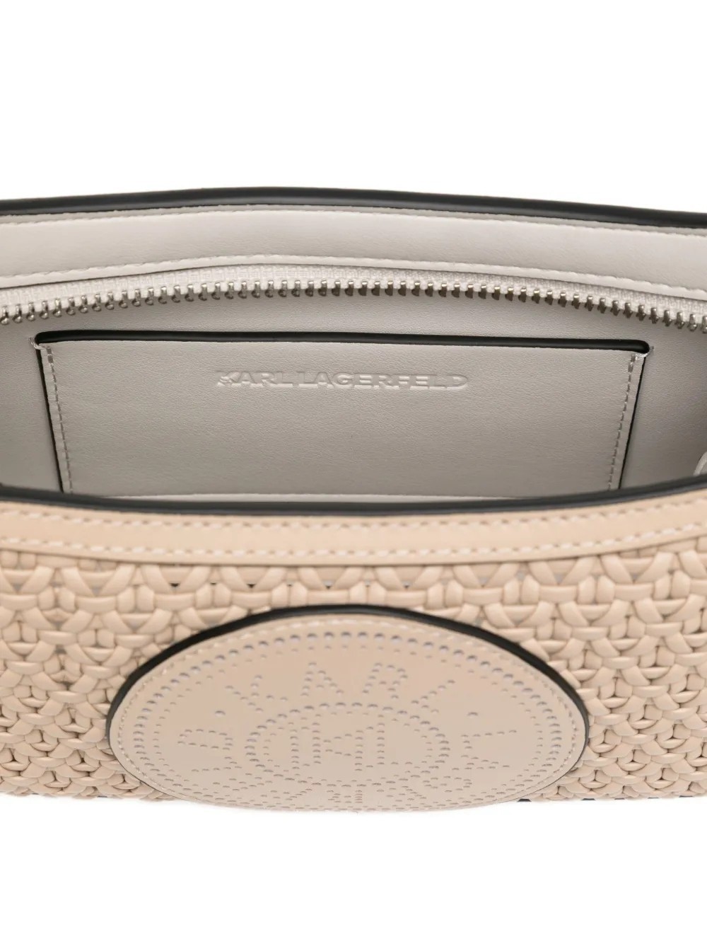 Karl Lagerfeld Circle Shoulder Bag In Brown