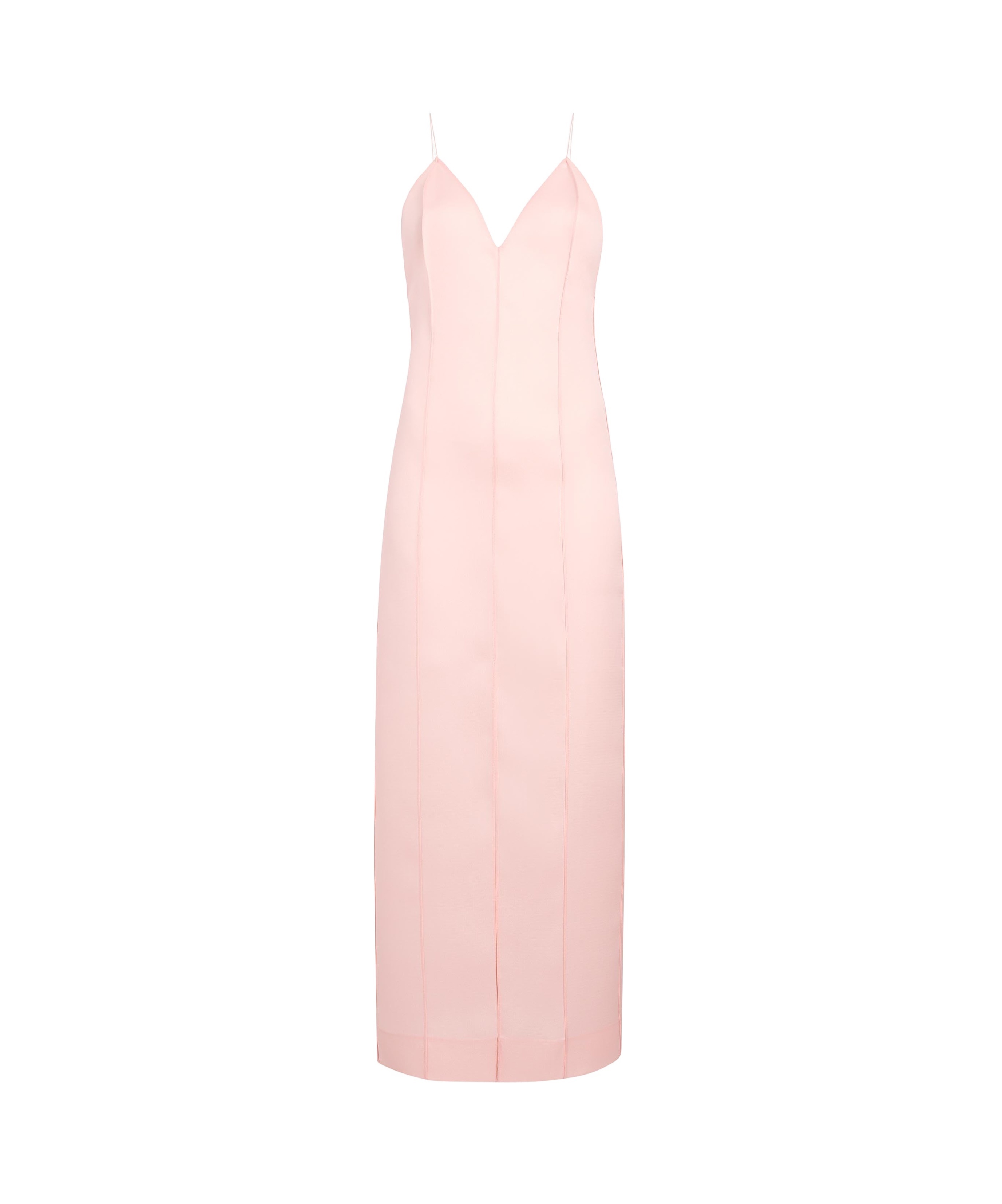 Khaite Tully Silk Organza Maxi Dress In Pink