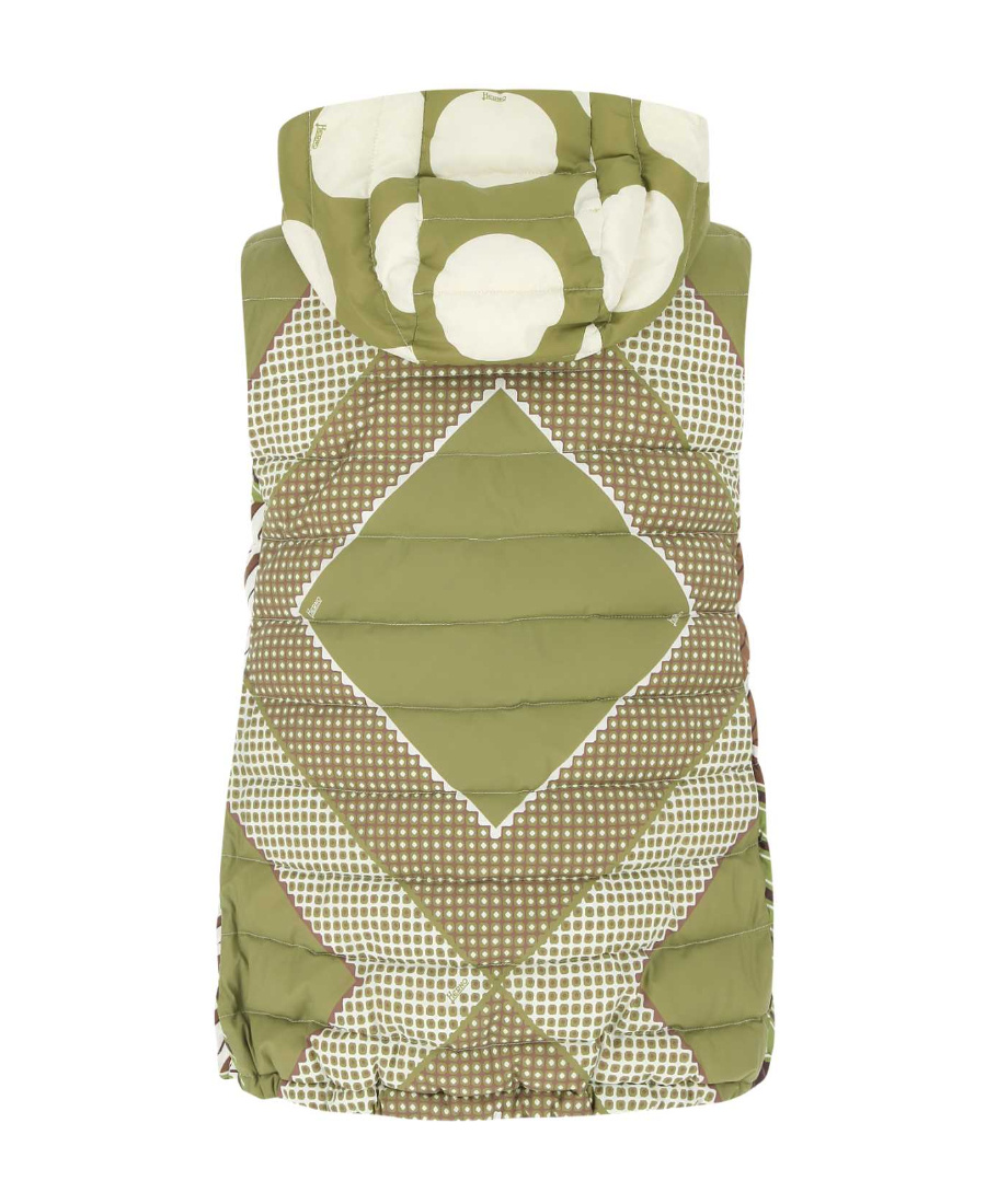 Herno Allover Motif Printed Hooded Down Jacket In Nude