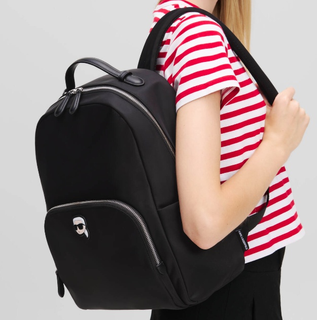 Shop Karl Lagerfeld Logo-print Backpack In Black