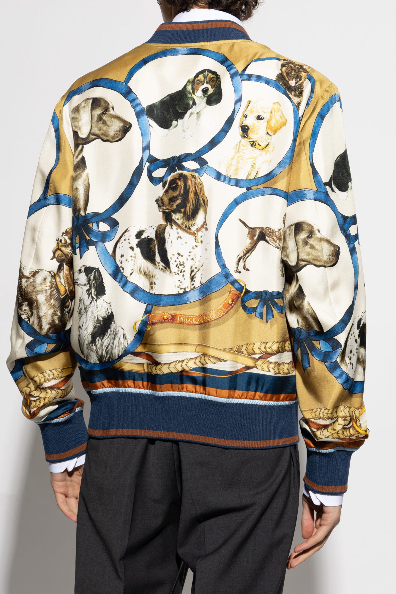 Dolce & Gabbana Long-sleeved Casual Jacket In Multicolor