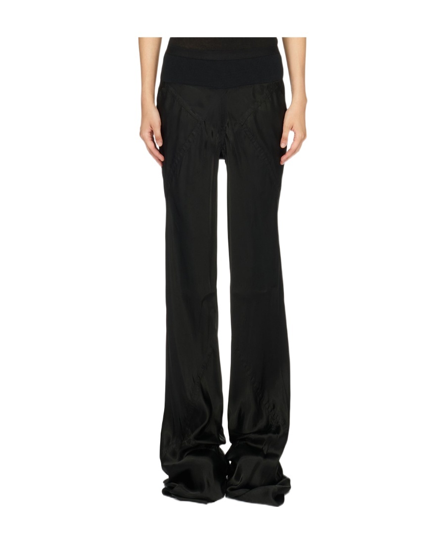Rick Owens Flared Leg Trousers In Black