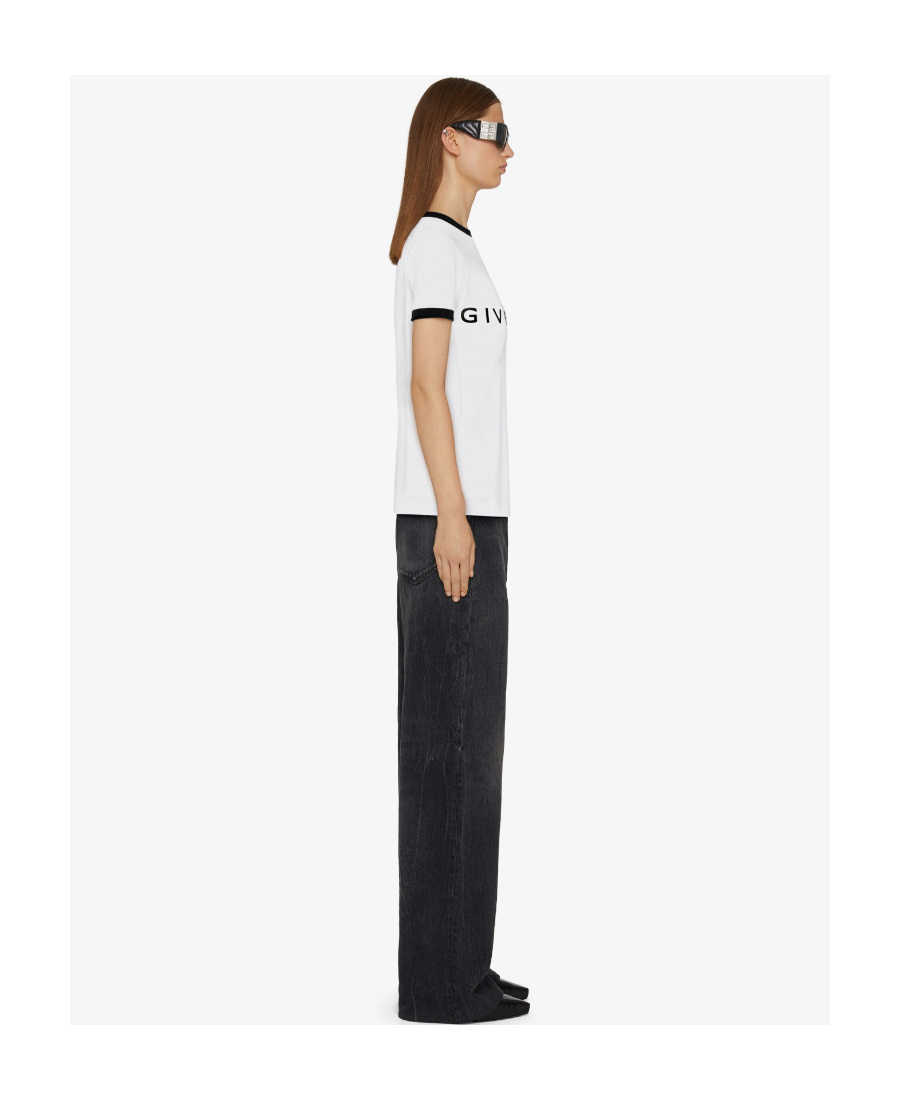 Givenchy Women Logo Print T-shirt In White