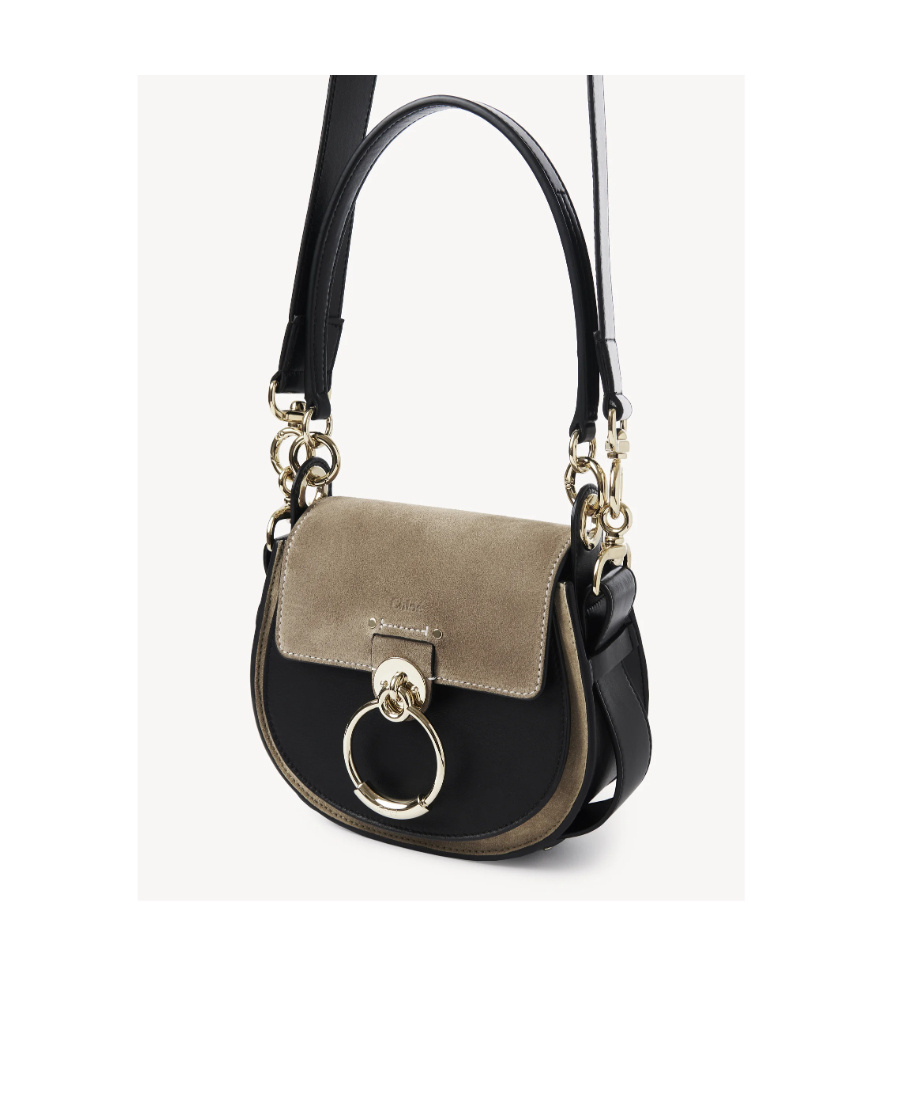 Chloé Tess Small Shoulder Bag In Black