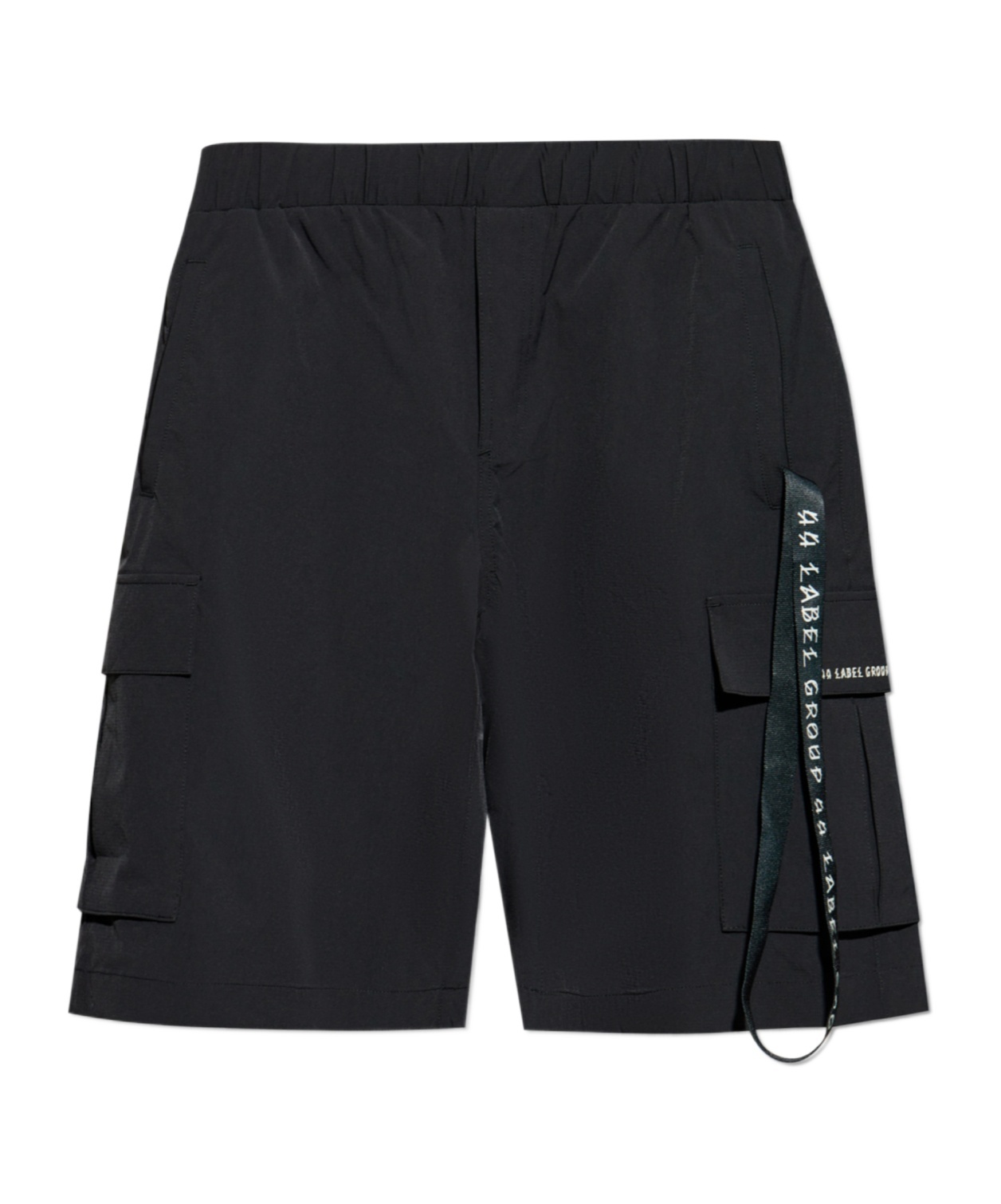 44 Label Group Drawstring Cargo Shorts In Black
