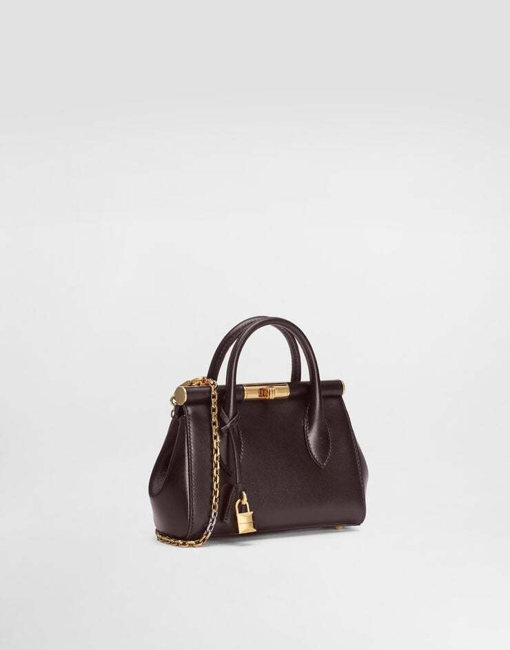Dolce & Gabbana Mini Marlene Day Padlock Top-handle Tote Bag In Burgundy