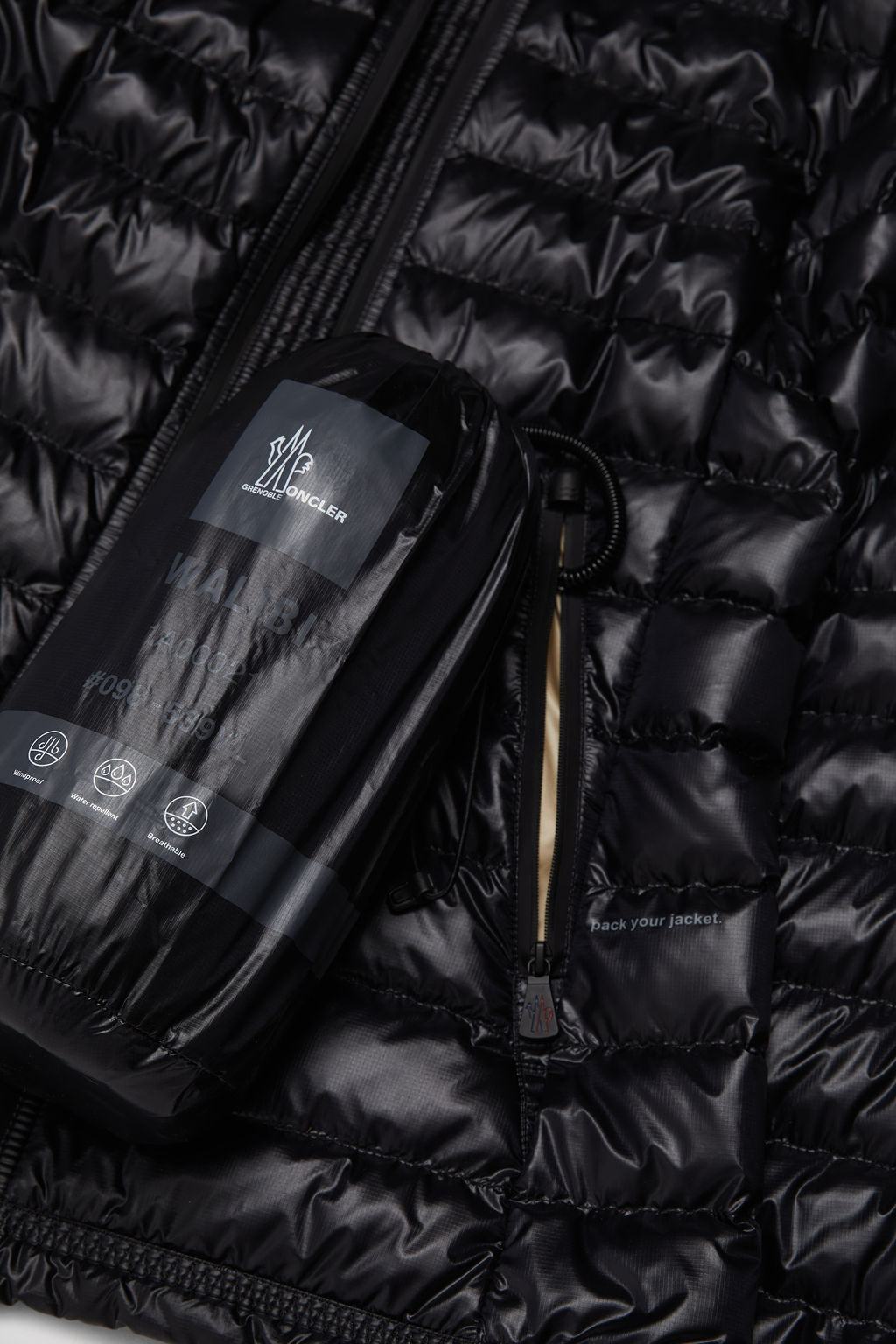 Moncler Logo-patch Padded-design Jacket In Black
