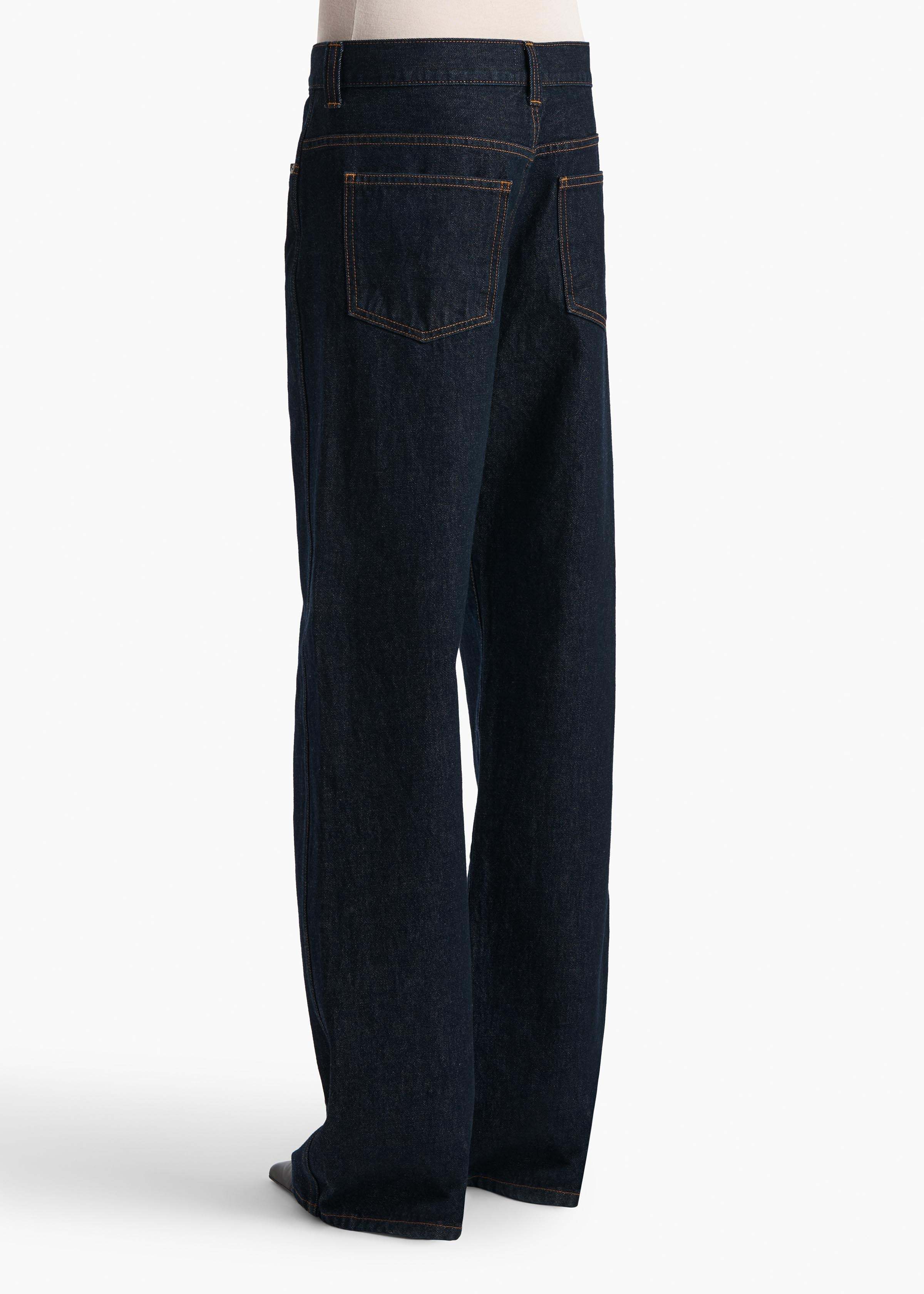 Khaite Bonnie Straight-leg Cotton Denim Jeans In Blue