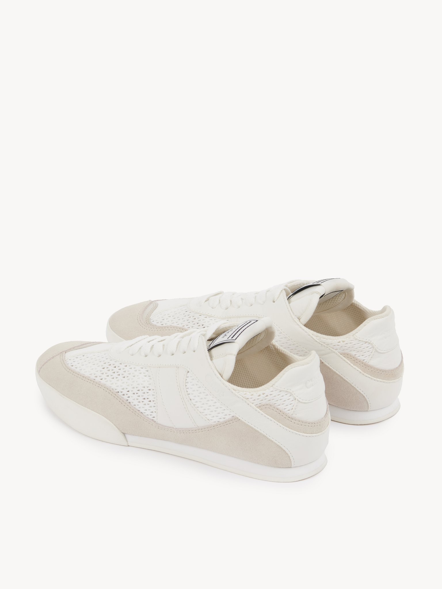 Shop Chloé Kick Lace-up Sneakers In White