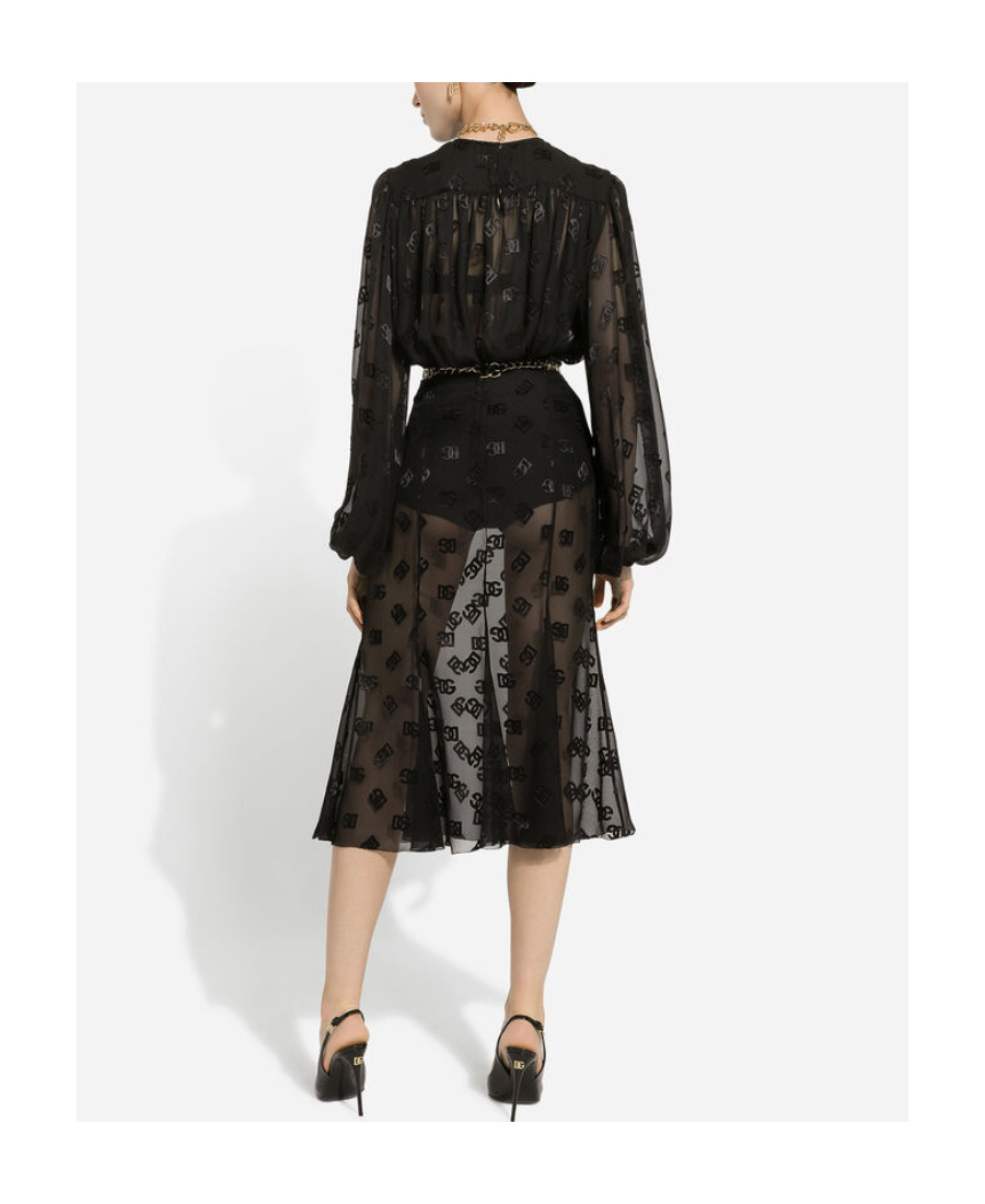 Dolce & Gabbana Pleated Skirt In Black