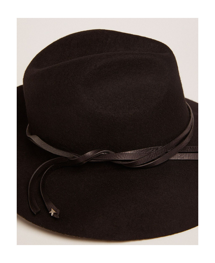 Golden Goose Wide-brim Fedora In Black