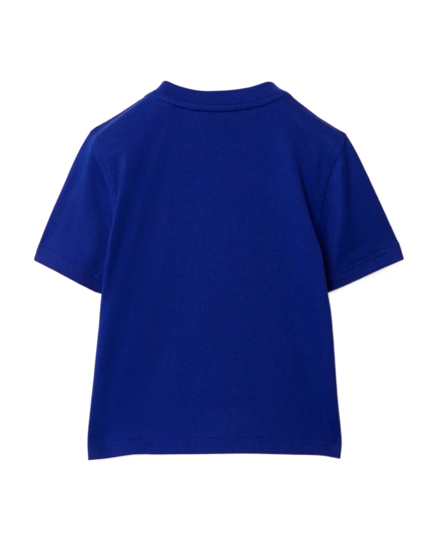 Burberry Ekd Logo-patch Cotton T-shirt In Blue