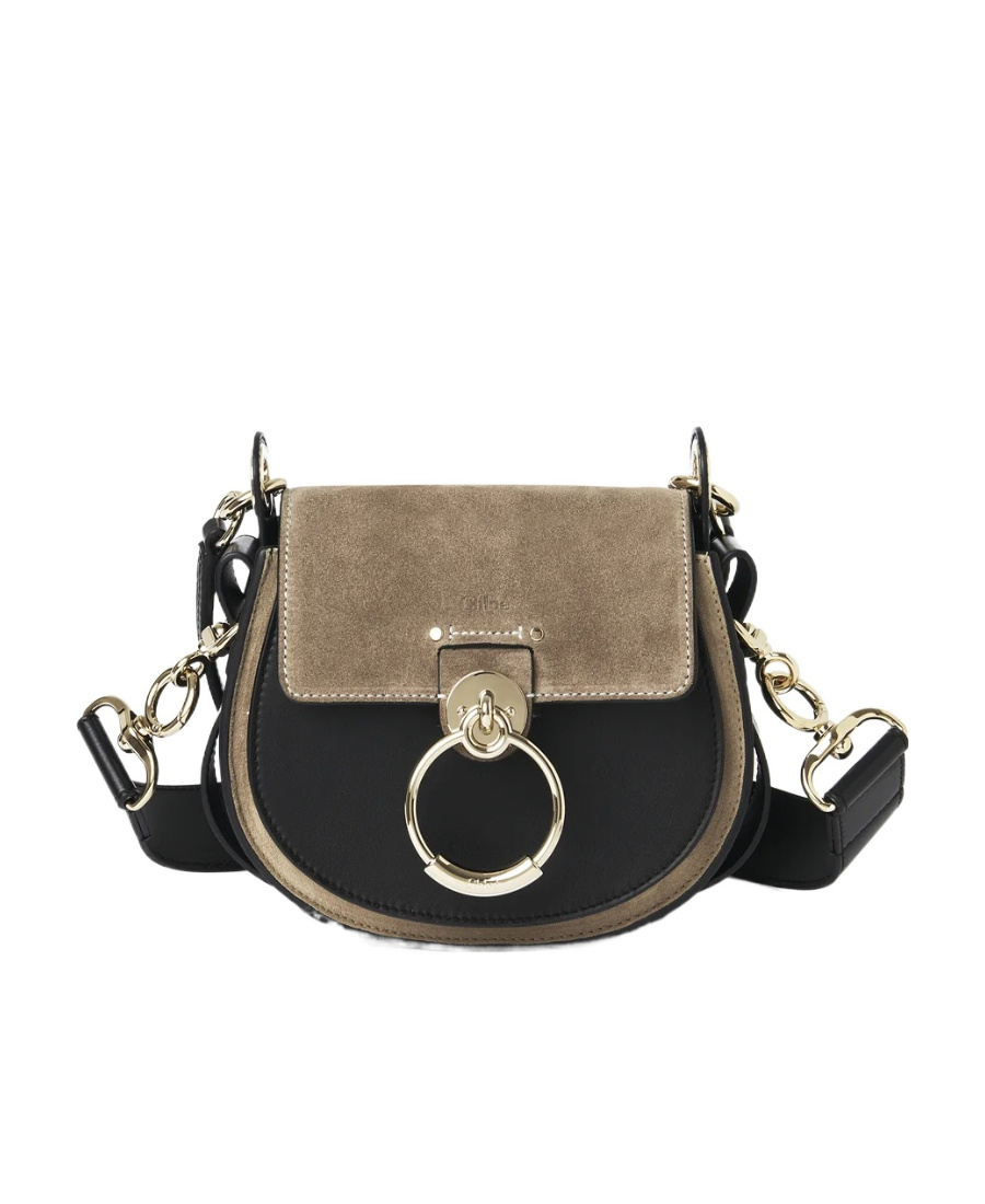Chloé Tess Small Shoulder Bag In Black