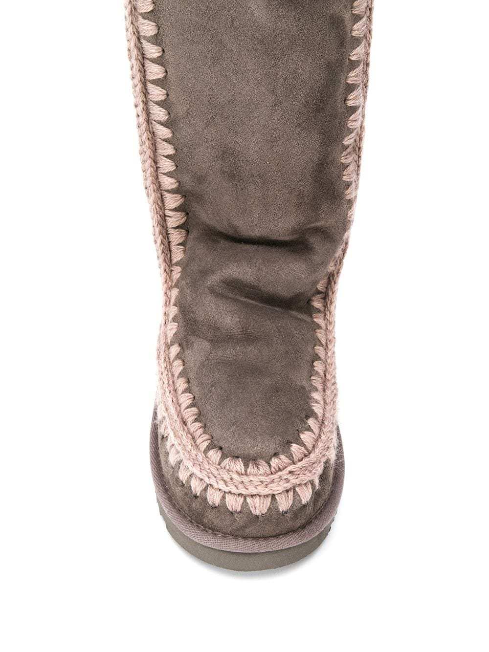 Mou Splicing Design Knee-length Boots In Black
