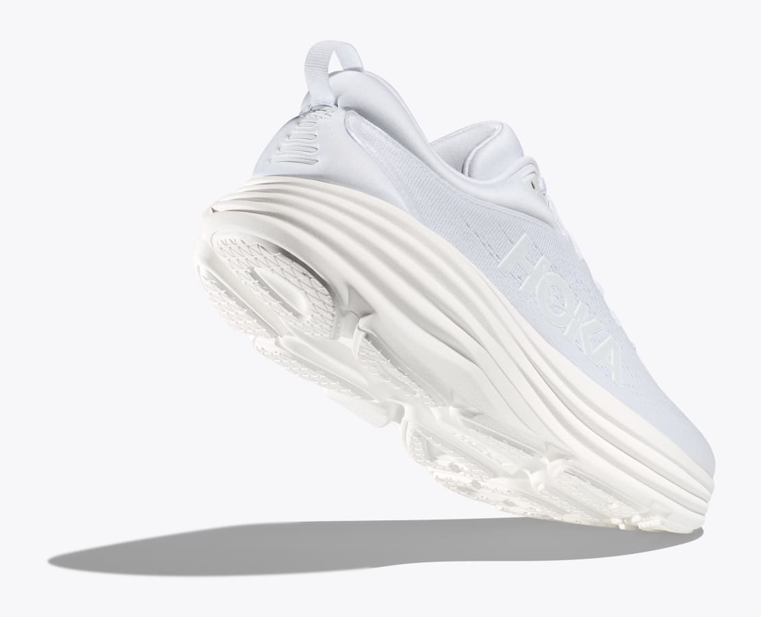 Hoka Mens Clifton 9 Low-top Woven Trainers Starlight Glow In White