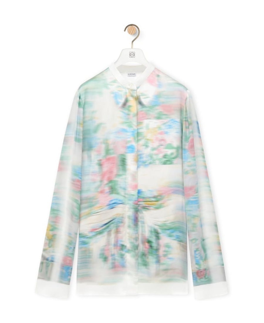 LOEWE SHIRT IN VISCOSE AND SILK