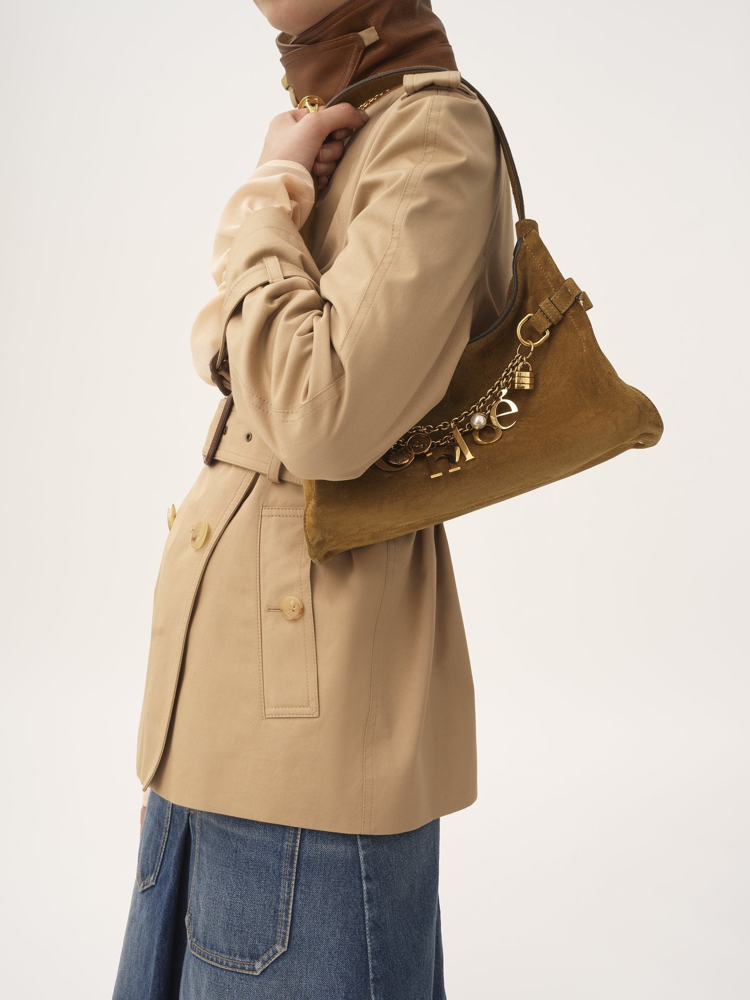 Chloé Charms Shoulder Bag In Green