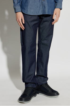 Giorgio Armani Belt-loop Casual Pants In Black