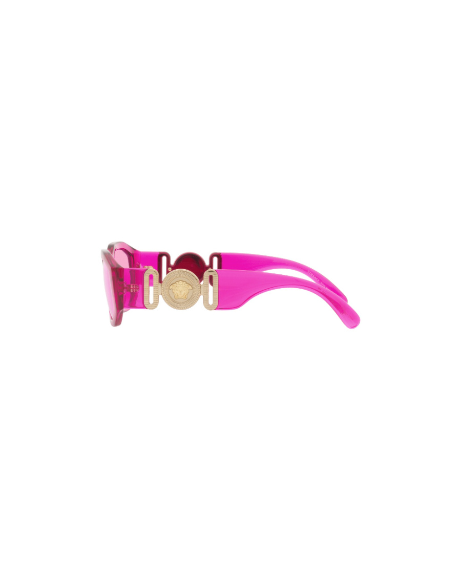 Versace Eyewear Rectangular Frame Sunglasses In Pink