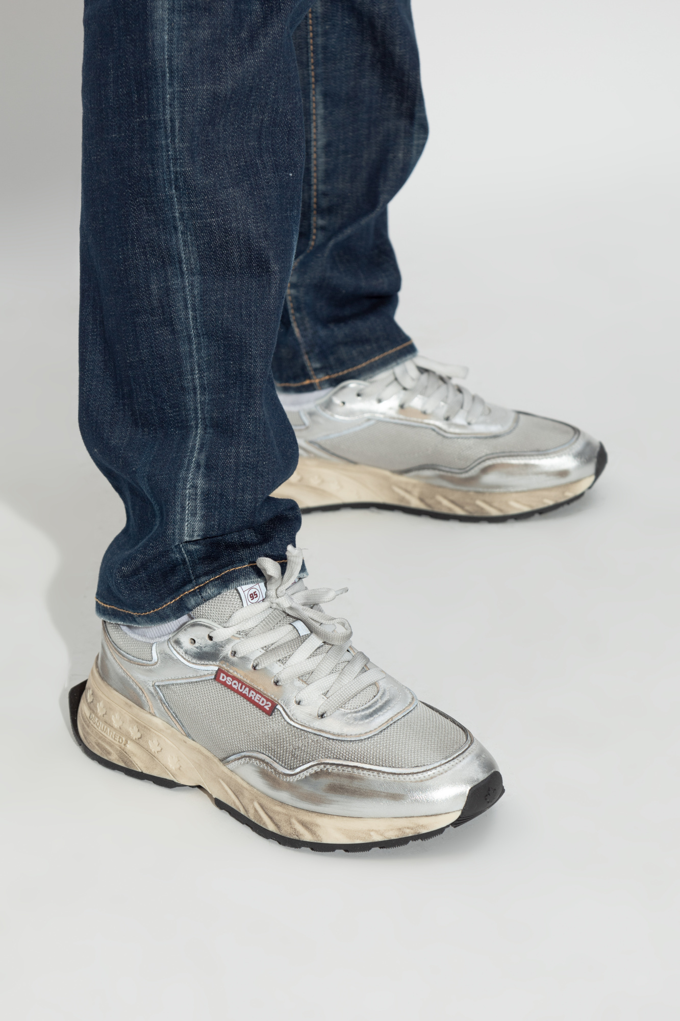Dsquared2 Laced Sneakers In Gray