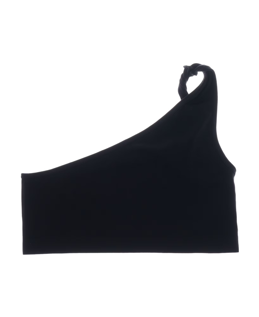 Helmut Lang Asymmetric One-shoulder Top In Black