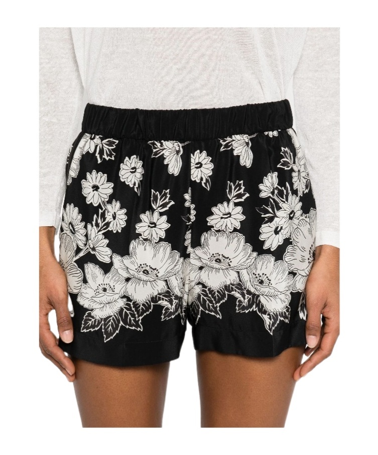P.a.r.o.s.h Elastic Waist Shorts In Black