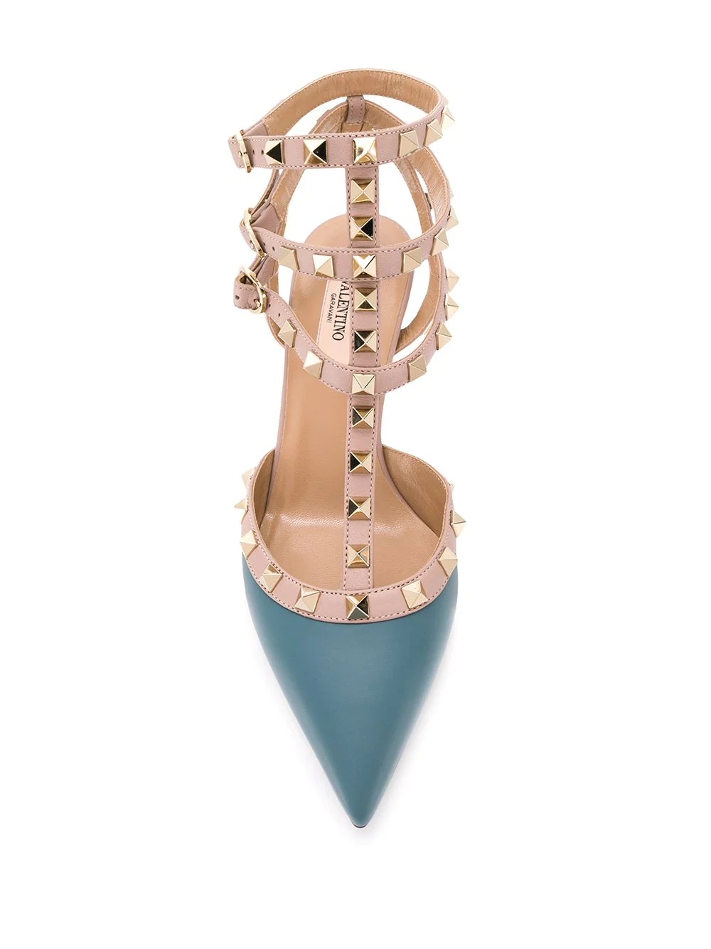 Valentino Rivet Cage High Heels In Multicolor