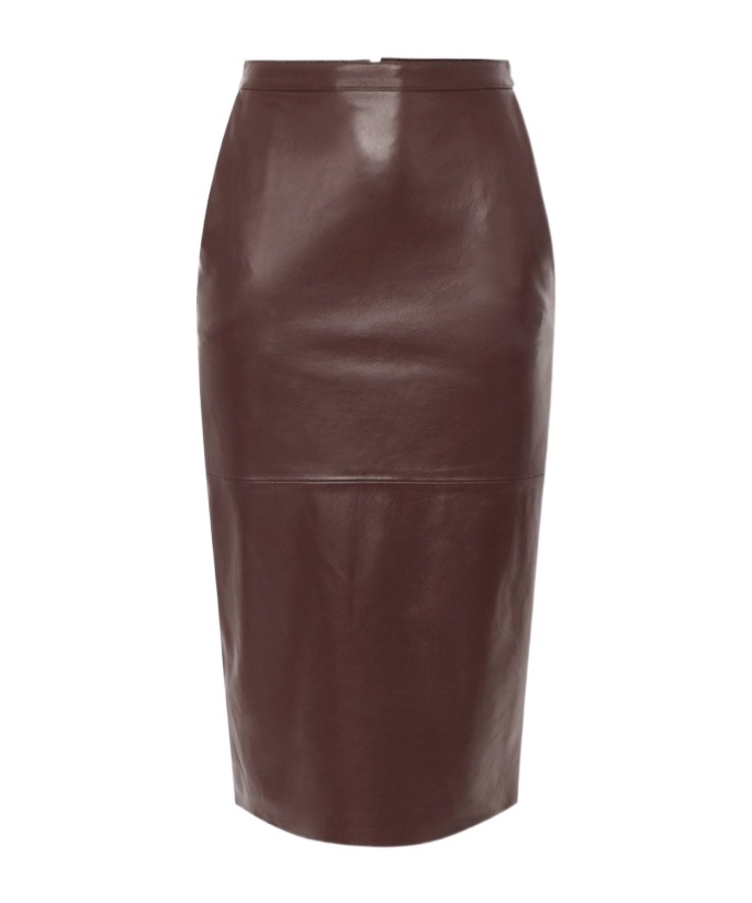Elisabetta Franchi Zippered Skirt In Brown
