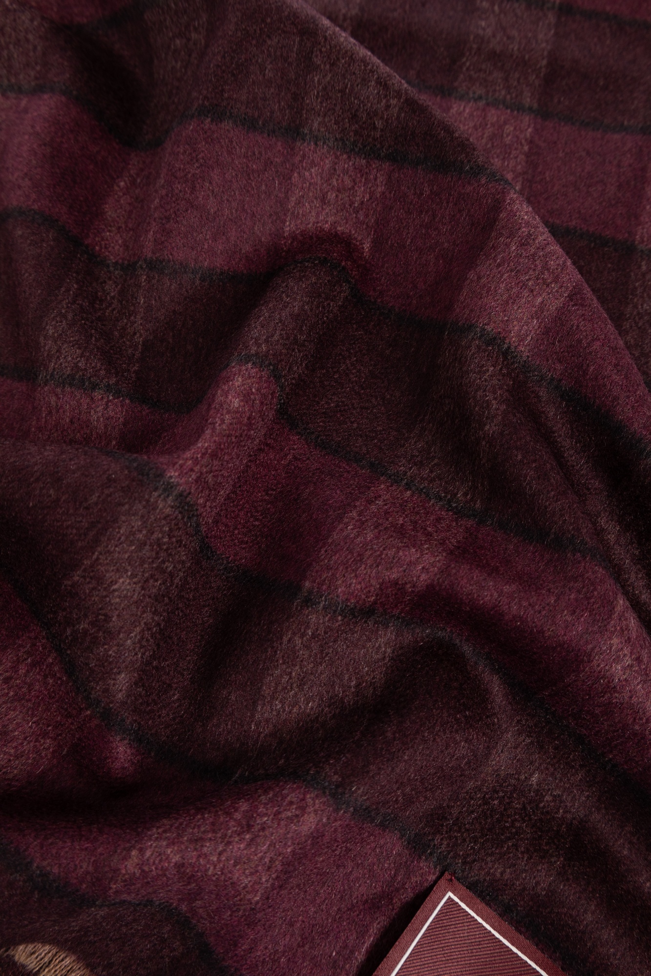 Etro Wool And Cashmere Scarf With Check Motif In Brown