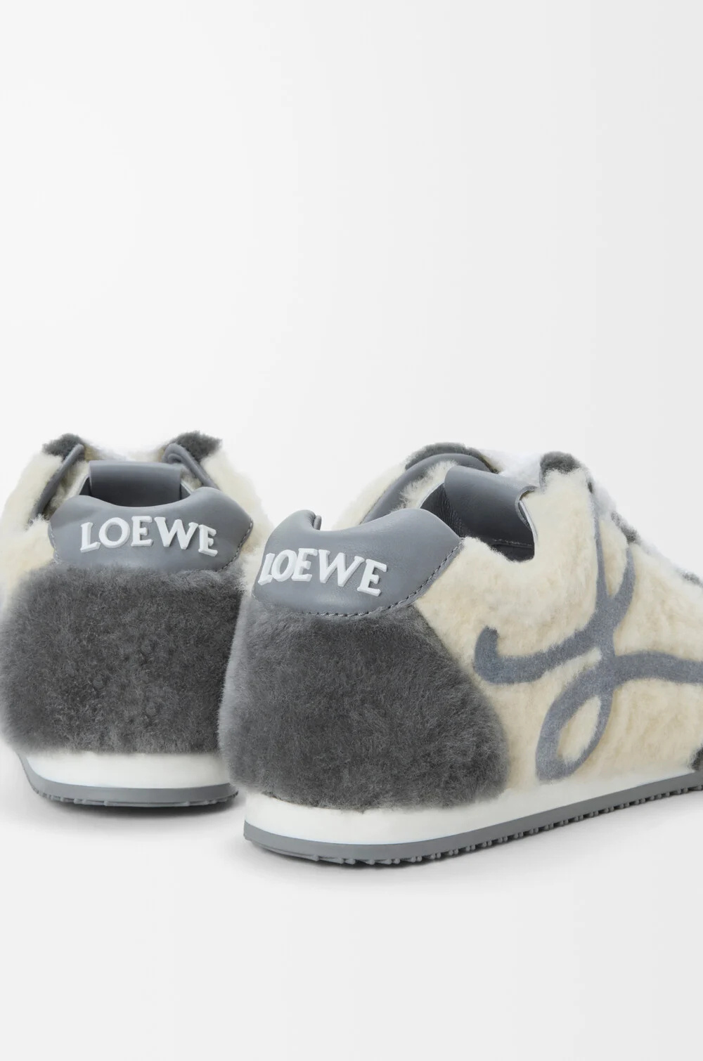 Loewe Lace-up Sneakers In Gray