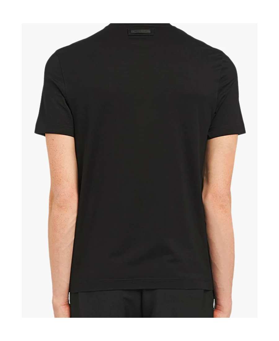 Prada Short Sleeved Crewneck T-shirt In Black
