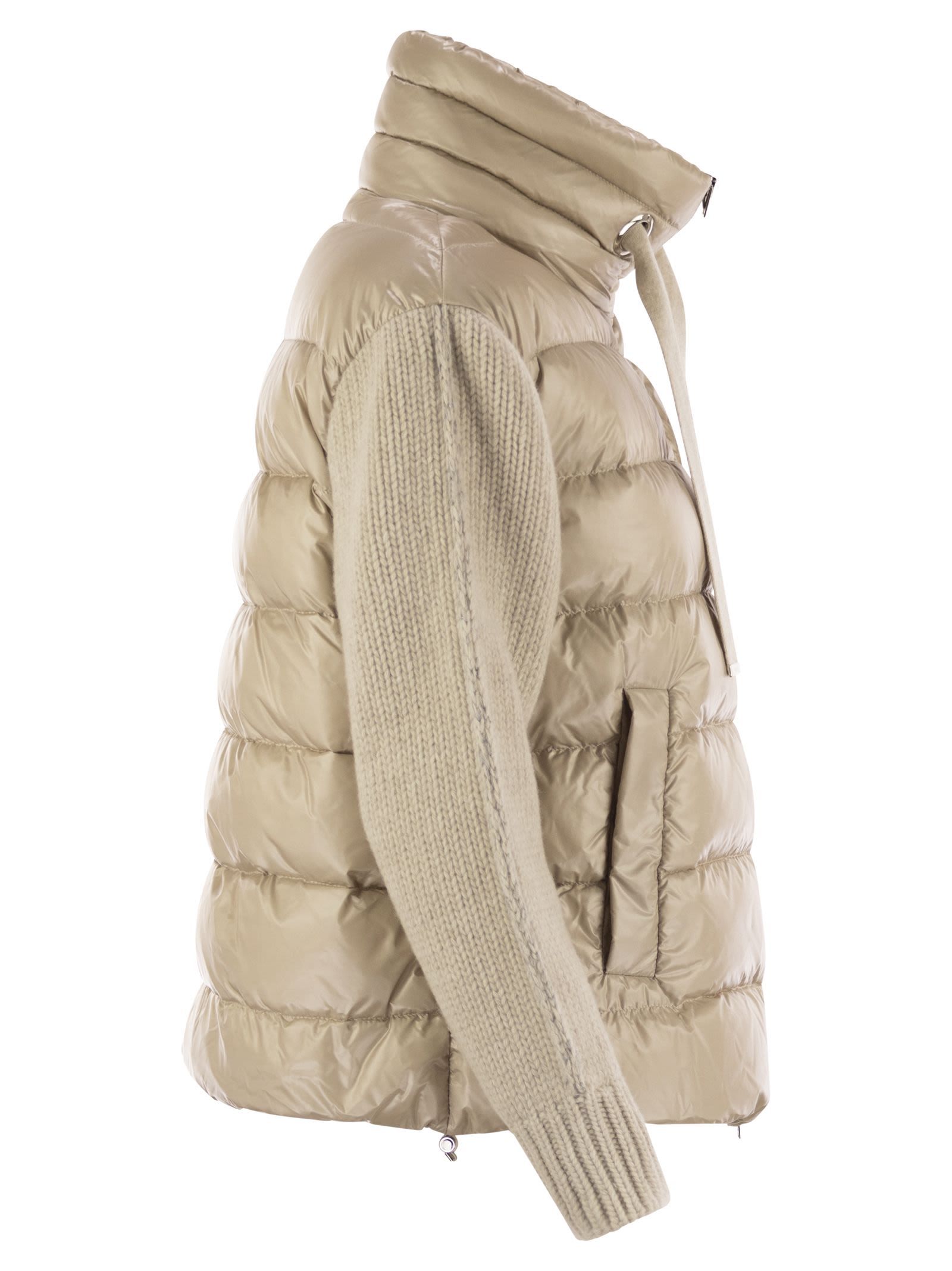 Herno Women Resort Jacket In Ultralight Nylon And Mesh In Neutral