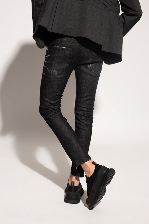 Dsquared2 Distressed-effect Skinny Jeans In Black